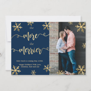 Photo Noël Grossesse Faire-part Cartes Marine