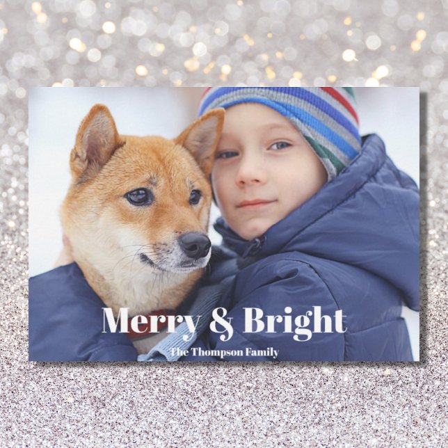Photo Nom de famille Joyeux et Lumineux Carte de v (Créateur téléchargé)
