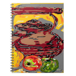 Photo Note Livre Still Life Tea Kettle avec Fruit
