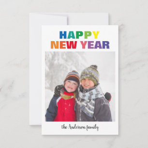 Photo Nouvel An Arc-en-Ciel - Carte de Noël 3x5