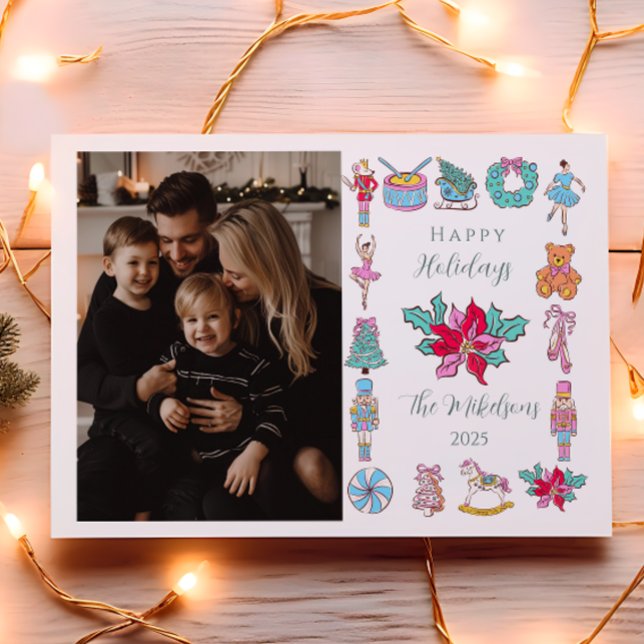 Photo Nutcracker Ballet Christmas Feiertagskarte (Von Creator hochgeladen)