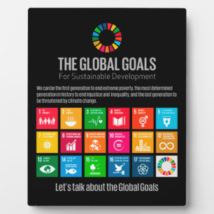 Photo Objectifs globaux SDG 2030 Tabletop Plaque de l'ON