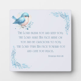 Photo Oiseau bleu avec numéro 6 24-26 plaque