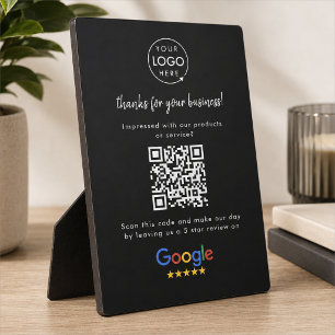 Photo Panneau de table   Plaque de code QR pour avis Goo