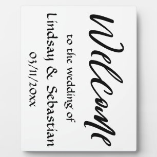 Photo Panneau mariage de bienvenue Plaque de table avec 