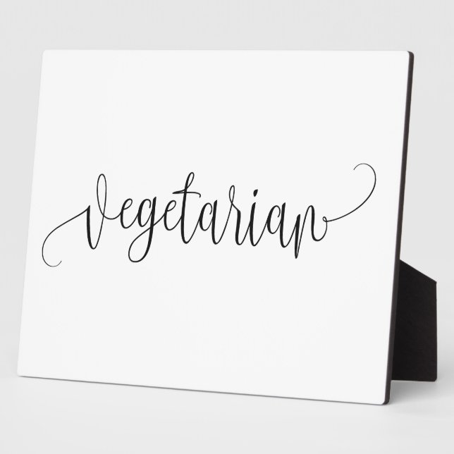Photo Panneau végétarien Plaque de table avec Easel (Côté)