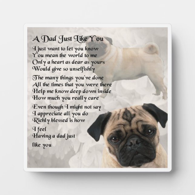 Photo Papa Poem Plaque - Conception de Carlin (Devant)