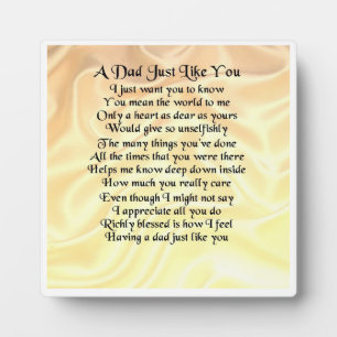 Photo Papa Poem Plaque - Crème Conception Soie