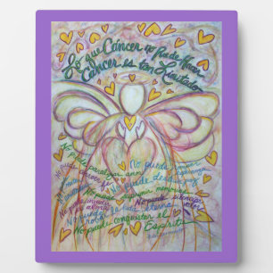 Photo Pastel Espagnol Cancer Ange Peinture Poème Plaque