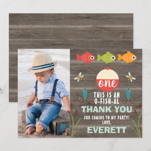 Photo Pêche à thème Anniversaire Carte de remercie