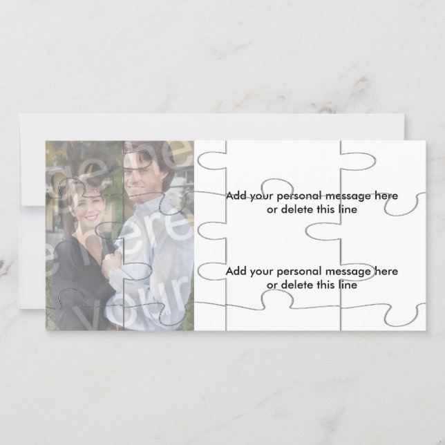 Photo personnalisable "Fausse" carte de puzzle - 1 (Devant)