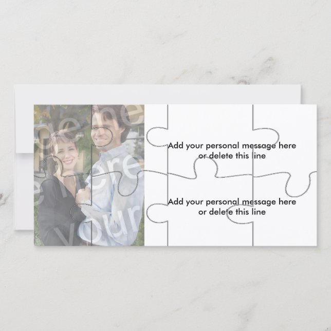 Photo personnalisable "Fausse" carte de puzzle - 8 (Devant)