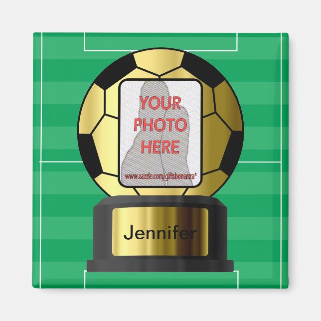 Photo personnalisable magnets de balle de football (Devant)