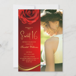 Photo personnalisable Sweet 16 Invitation