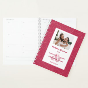 Photo personnalisé Mariage mensuel rouge magenta t