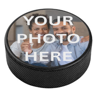 Photo personnalisé unique sur un palet de hockey