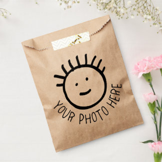 Photo personnalisée 50 x SACS DE FAVEUR KRAFT Modè
