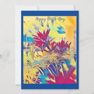 Photo personnalisée Aquarelle Jardin Arbuste Carte