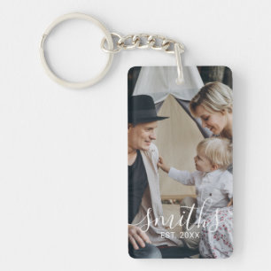 Photo personnalisée avec nom de famille et année d