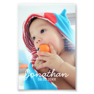 Photo personnalisée avec nom et date