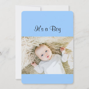 Photo personnalisée Baby Boy Faire-part de naissan