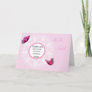 Photo personnalisée Baby Girl Cards Modèle