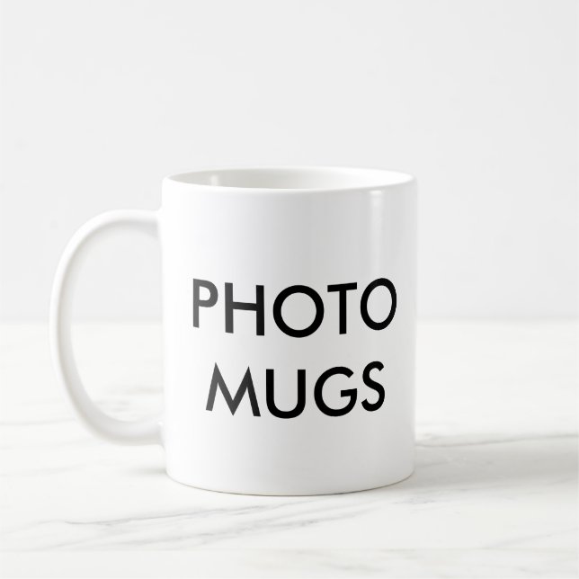 Photo Personnalisée Blanc Mug Blanc Mug Blank (Gauche)