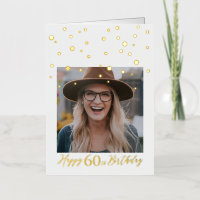 Photo personnalisée Bonne carte Foil d'anniversair