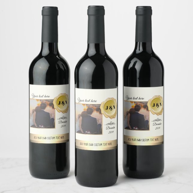 Photo personnalisée Bouteille de vin Étiquettes (Bouteilles)