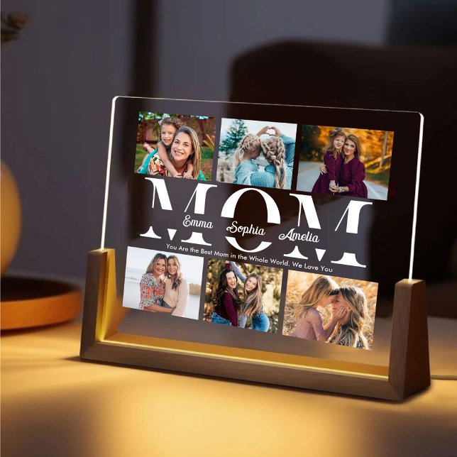 Photo personnalisée Cadeau de la fête des mères po (Custom Photo Mothers Day Gift for Mom Acrylic Sign)