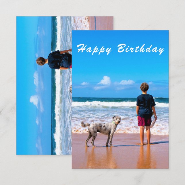 Photo personnalisée Carte d'anniversaire Votre pro (Devant / Derrière)