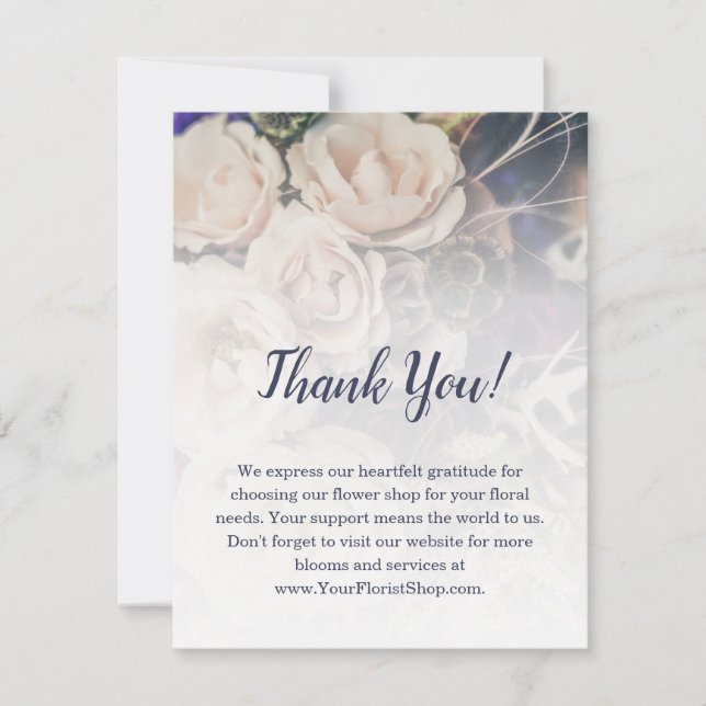 📷 🌷 photo personnalisée Carte de remerciements f (Devant)