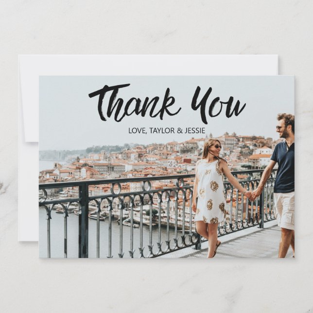 Photo personnalisée Carte de remerciements Mariage (Devant)
