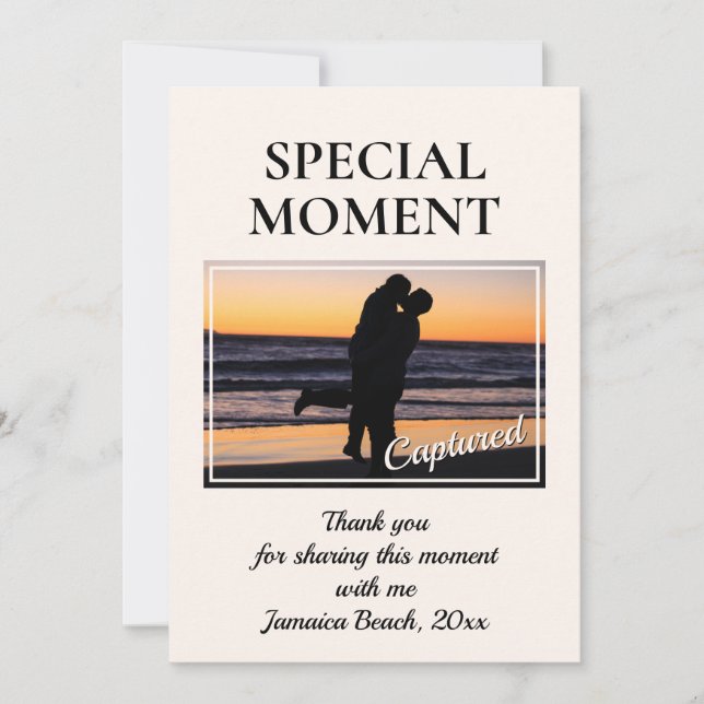Photo personnalisée Carte de remerciements MOMENT  (Devant)
