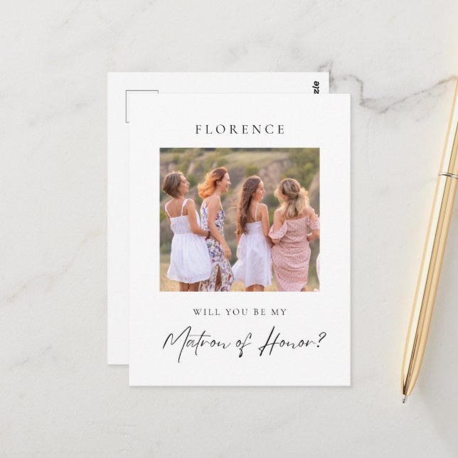 Photo personnalisée Carte d'honneur (Devant/Arrière en situation)