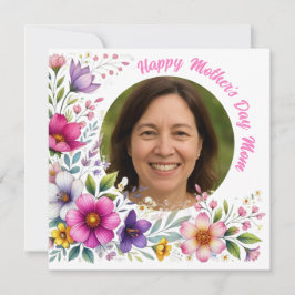 Photo personnalisée Carte Fête des Mères avec desi