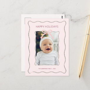 Photo personnalisée Carte postale Bow Squiggly Fra