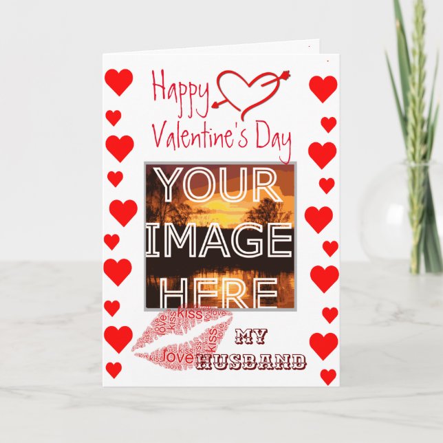 Photo Personnalisée Carte Saint-Valentin Pour Mari (Devant)