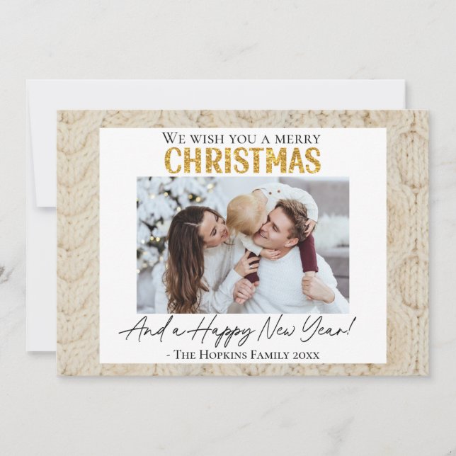 Photo personnalisée Chandail de la carte Noël (Devant)