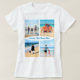 Photo personnalisée Collage Texte T-Shirt Vos Phot