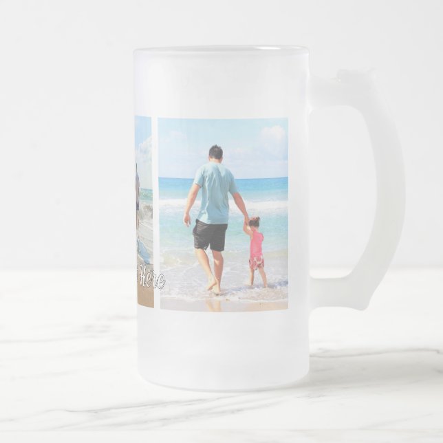 Photo personnalisée Collage Texte Verre Beer Mug M (Droit)