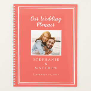 Photo personnalisée Corail simple et Mariage blanc