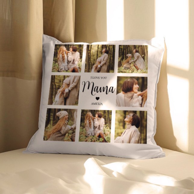 Photo personnalisée Coussin Collage pour maman Per (Créateur téléchargé)
