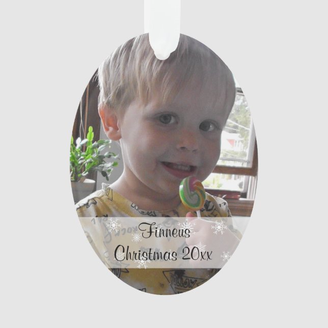 Photo personnalisée Cute Keepsaké de Noël (devant)