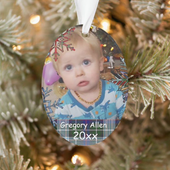 Photo personnalisée de l'enfant garde Noël (Arbre)