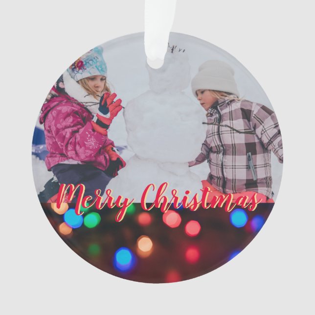Photo personnalisée de lumières de Noël (devant)