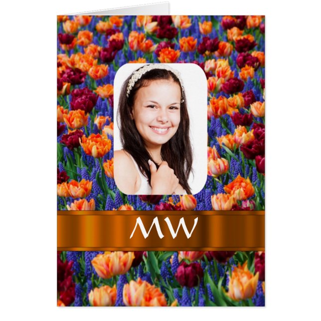 Photo personnalisée de tulipe orange (Devant)