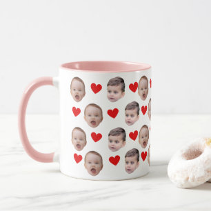 Photo personnalisée du visage de bébé Mug   Grand-