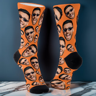 Photo Personnalisée Du Visage Drôle Sur Chaussette