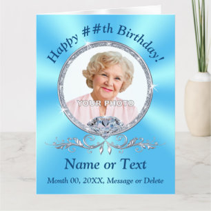 Photo Personnalisée, Elégante carte d'anniversaire